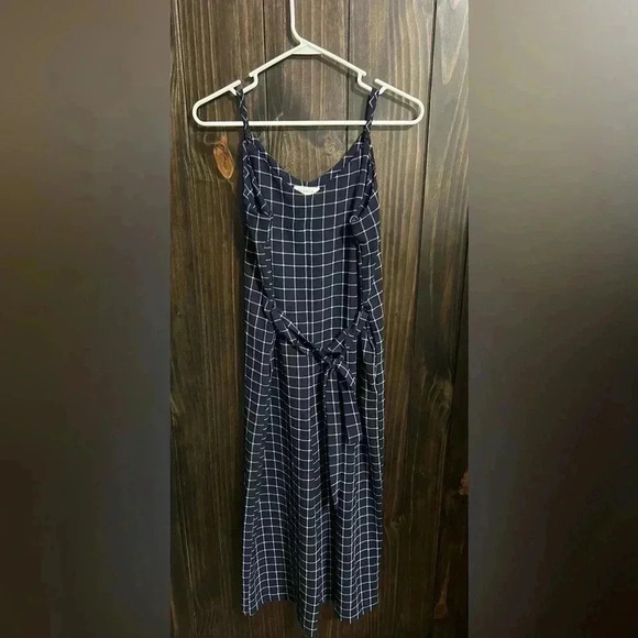 Monteau Pants - Navy Tie-waist Jumpsuit-Size:Medium